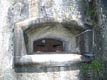 Forte Montecchio Nord: feritoia vista dall'esterno della galleria alla prova