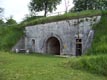 Forte Ardietti: ingresso alla poterna sulla linea capitale